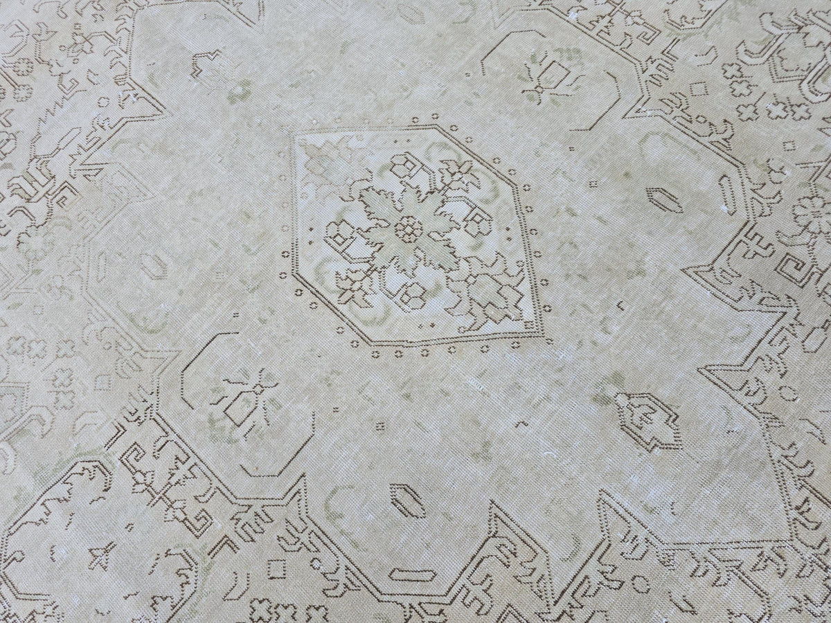 9x13 Oushak Area Rug : Neutral Vintage Oversize Carpet