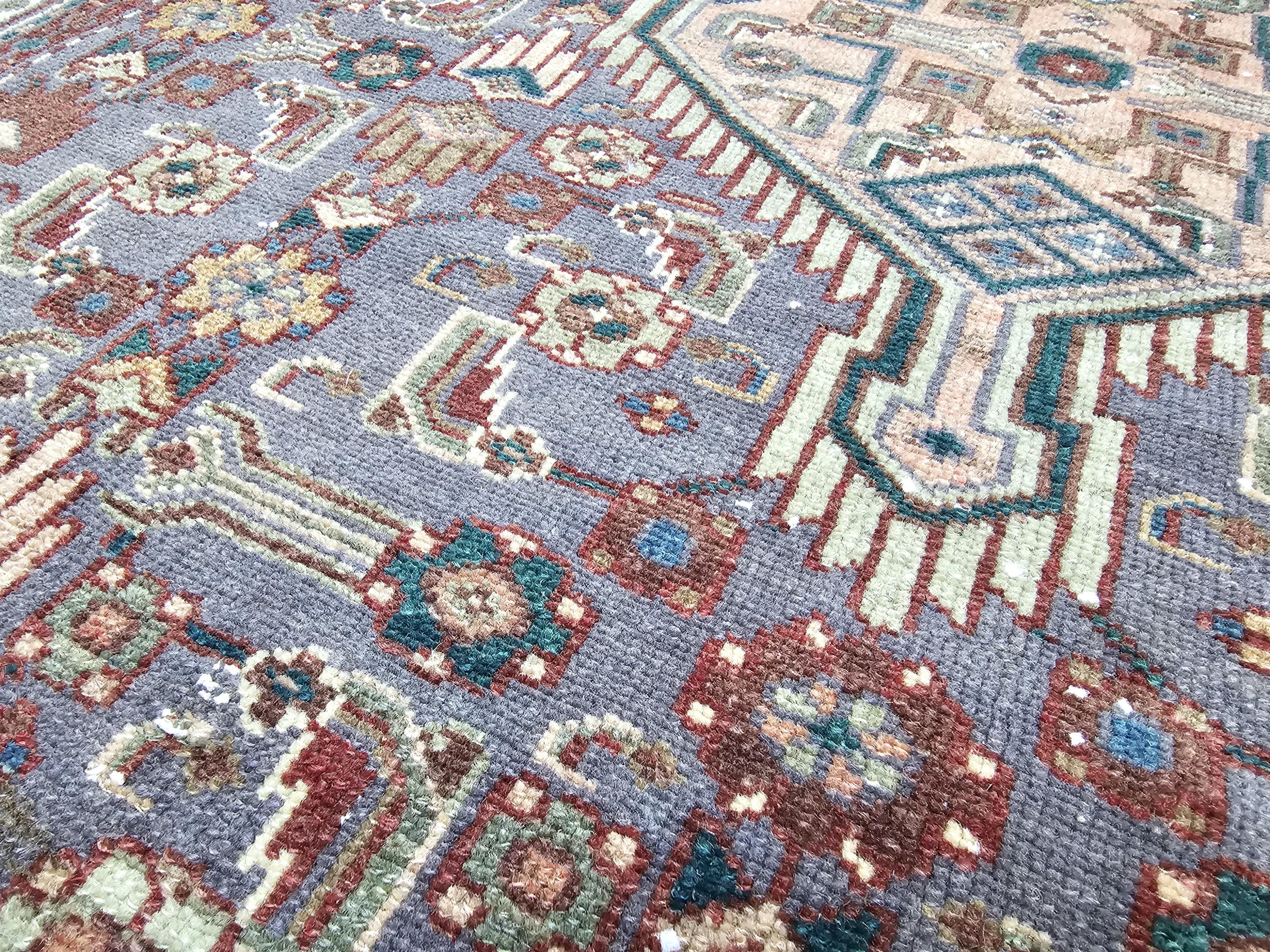 4x11 Classic Vintage Wool Runner Rug Geometric Design Hand Knotted