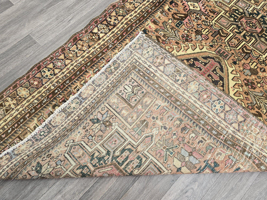 Antique Anatolian Heriz Runner Rug (3.7' x 12.5')