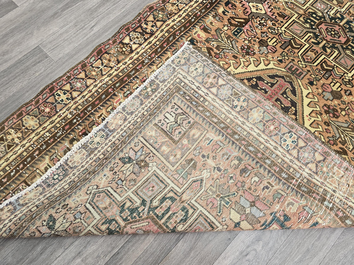 Antique Anatolian Heriz Runner Rug (3.7' x 12.5')