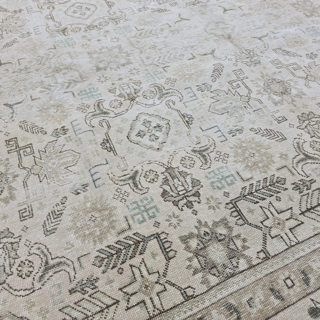 9x13 Antique Oushak Rug – 9.40x12.65 feet Turkish Wool Rug Hand Knotted - Large Vintage Area Rug