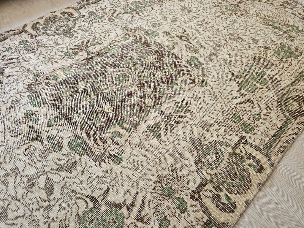 5x10 Turkish Area Rug - Vintage Oushak Rug - High Quality Wool Oriental Carpet - Authentic Anatolian rug //5.20x9.70 feet