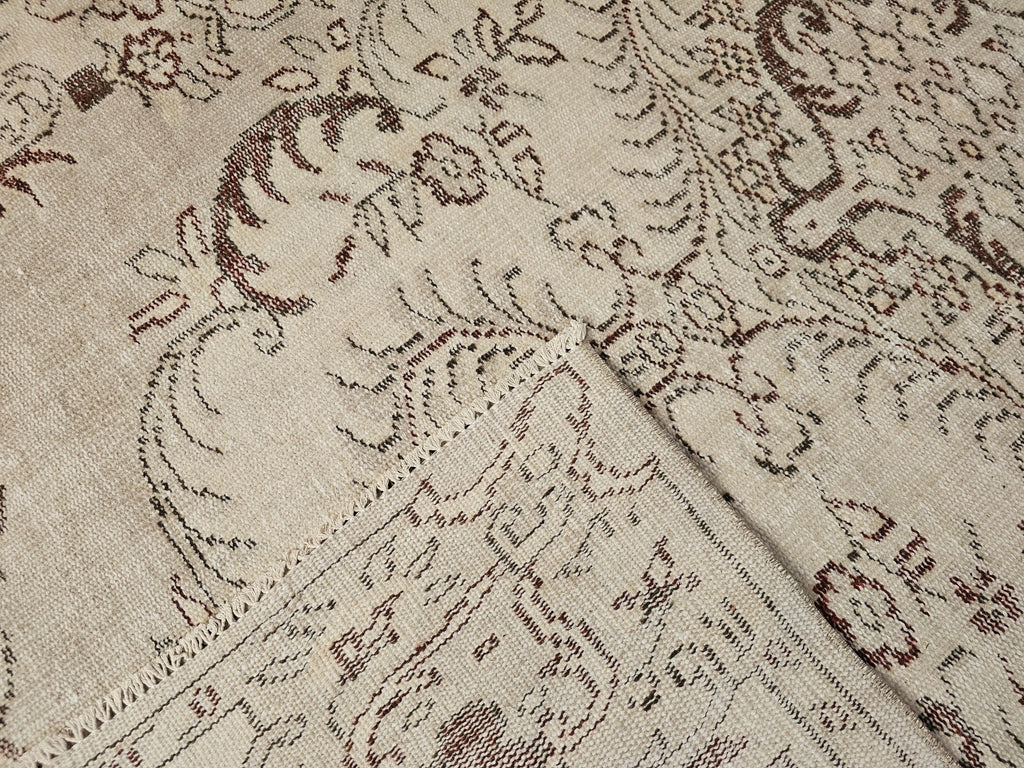 6x9 Hand-Knotted Wool Oushak Rug: Turkish Home Decor Carpet