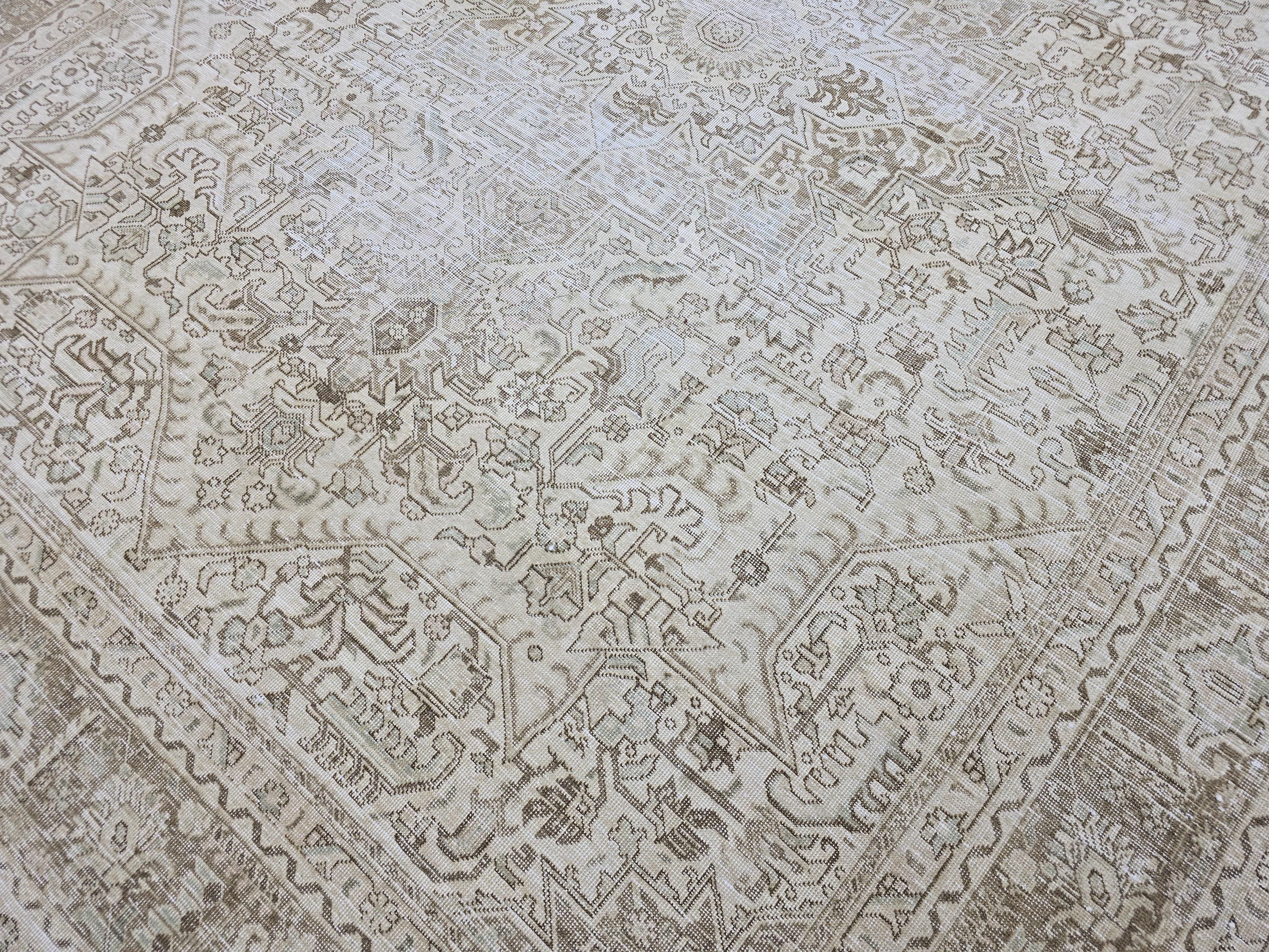 10x12 Oversize Hand-Knotted Wool Oushak Rug: 9.65x12.20 ft Vintage Turkish Area Rug