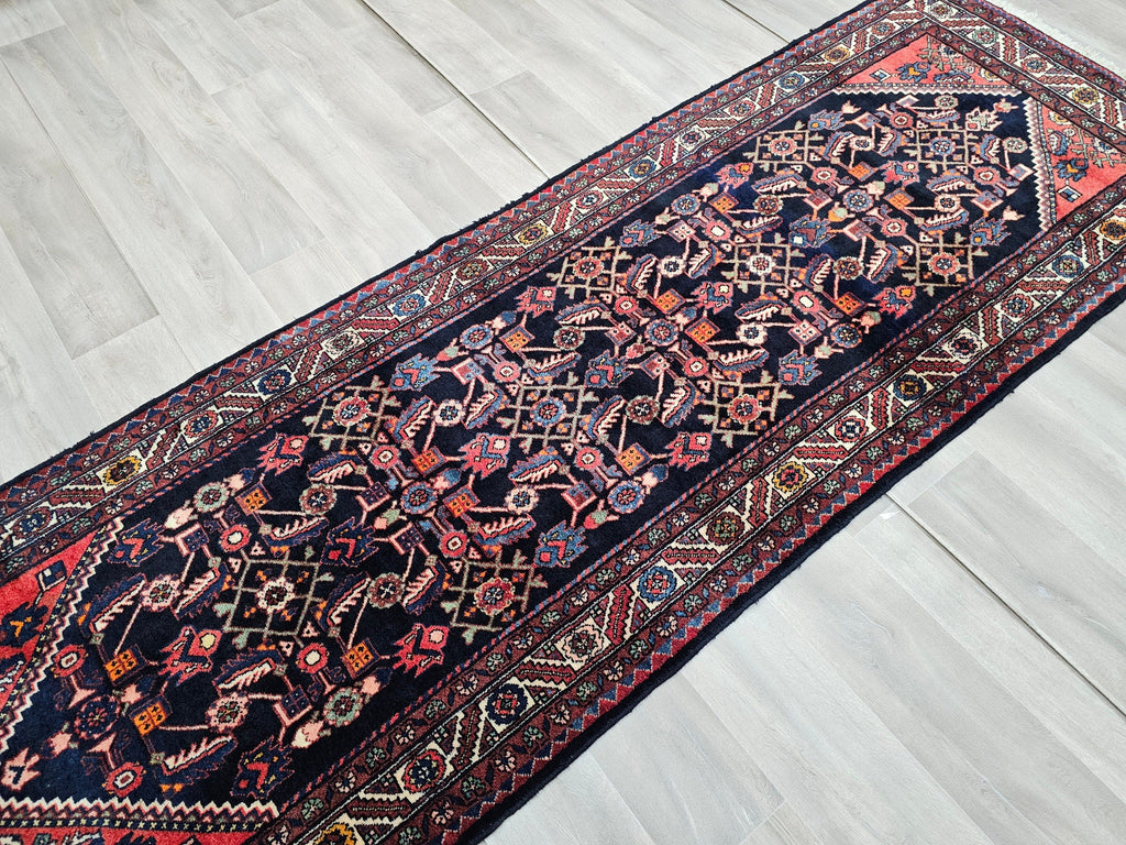 4x10 Vintage Runner Rug: Hand-Knotted wool Oushak Runner, 3.60x10.25 ft