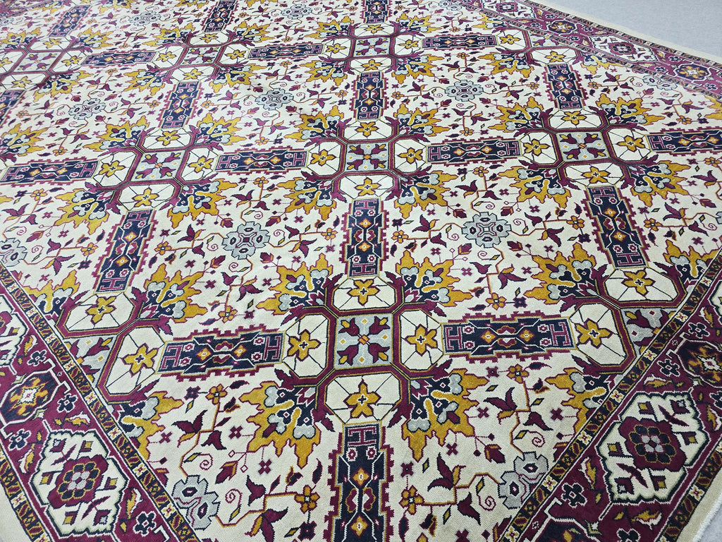 9x12 Vintage Rug Hand Knotted Traditional Anatolian Carpet