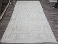Vintage Oushak Rug 6x10: Handknotted Wool Turkish Carpet