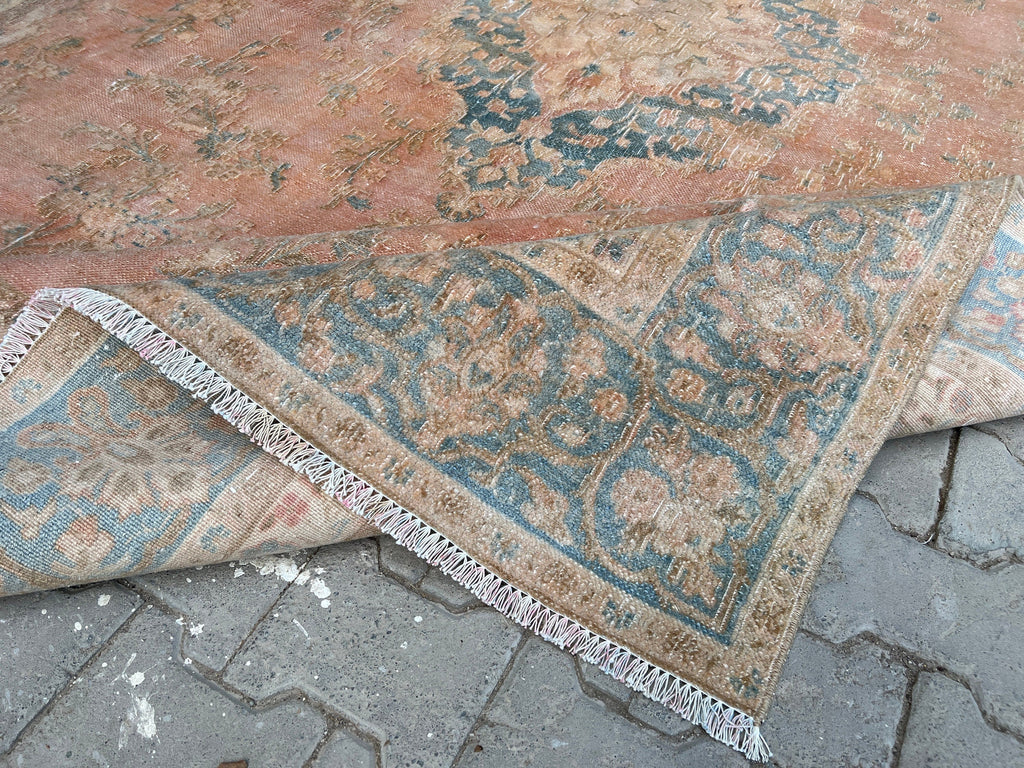8x12 feet Vintage Turkish Area Rug for Bedroom and Livingroom