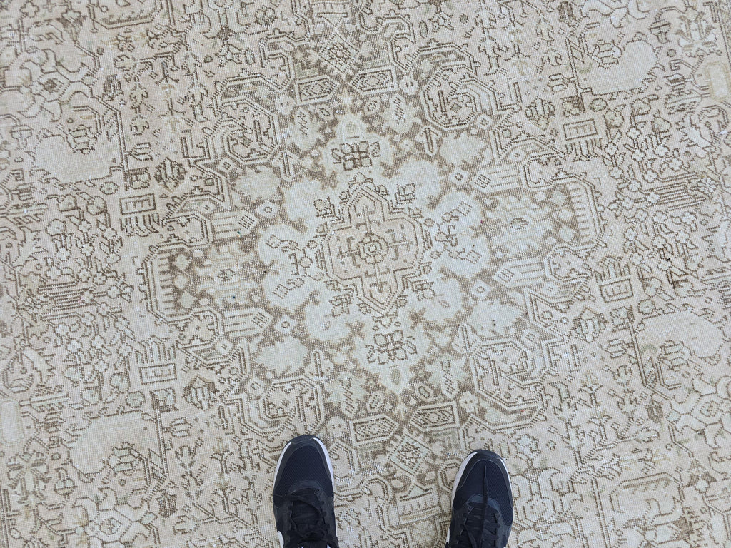 8x11 Oushak Rug/ Neutral Vintage Turkish Rug //7.80x10.80 feet