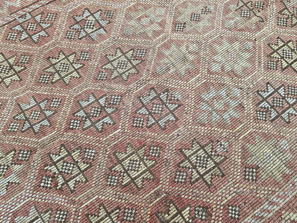 Hand Knotted Wool Turkish Rug: Vintage Bohemian Kilim (5.10x9.90 ft)