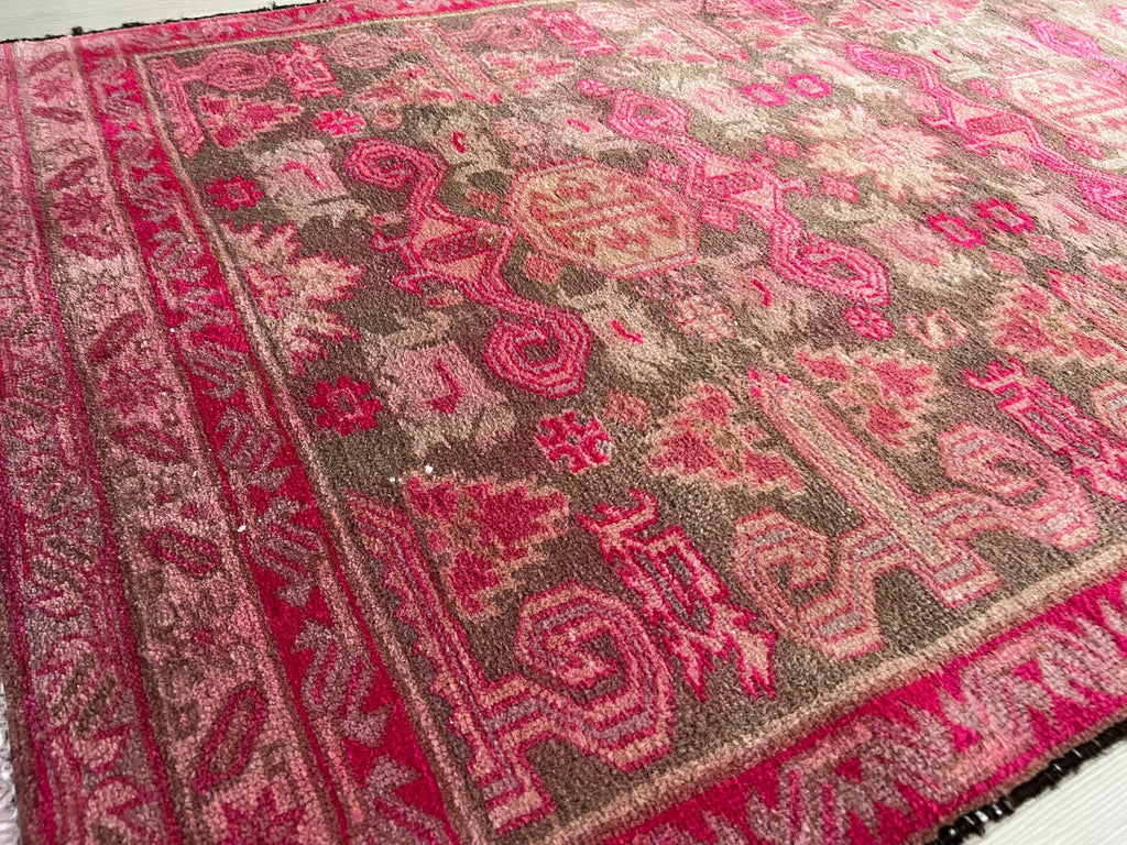 3x10 feet Vintage Hand Knotted Wool Runner Rug /3.30x10 feet
