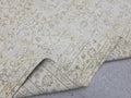 6x9 Vintage Rug Muted Floral | Turkish Wool Area Rug Neutral | Beige Bedroom Carpet Distressed