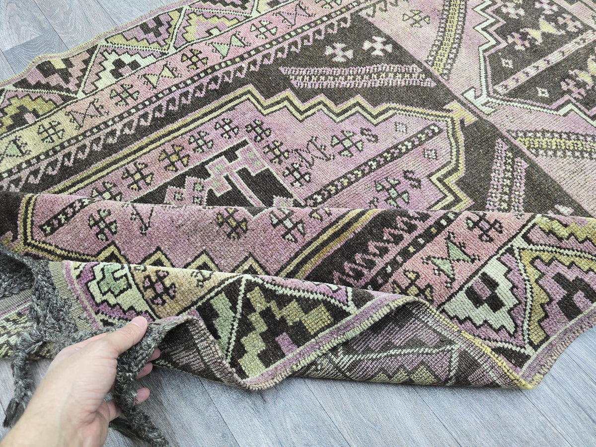 Antique Oushak Runner Rug 4x13