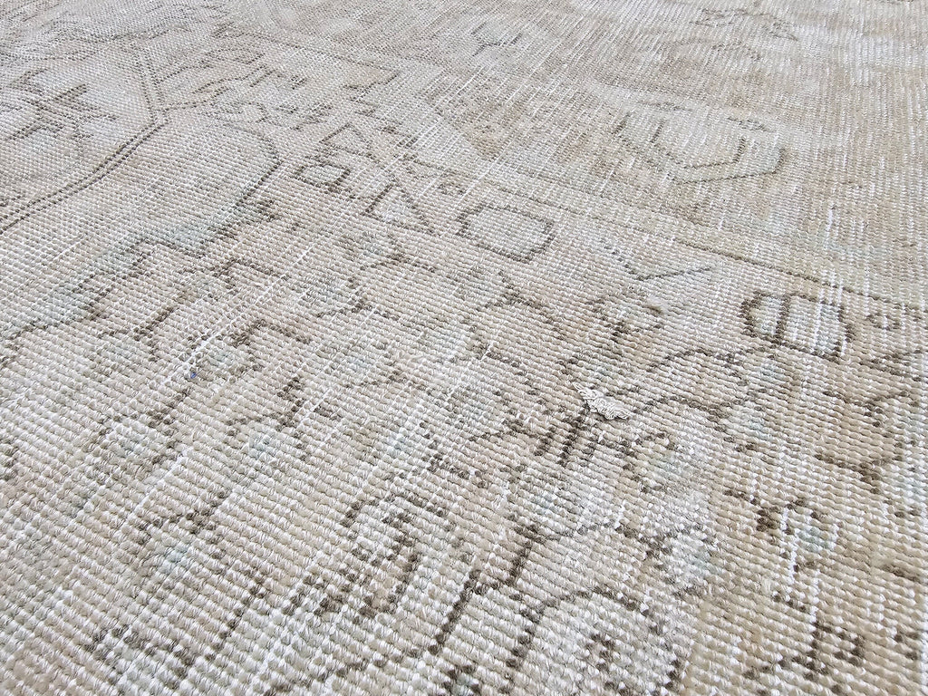 10x12 Neutral Vintage Muted Turkish Area Rug Tan Beige Brown