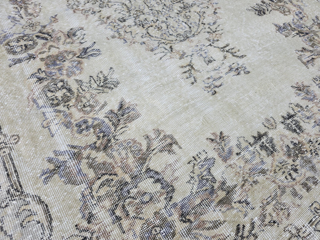 5x9 Wool Oushak Rug - Handmade Vintage Turkish Neutral Rug