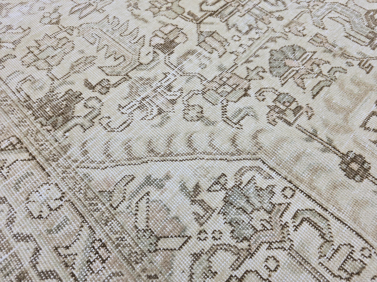 10x12 Oversize Hand-Knotted Wool Oushak Rug: 9.65x12.20 ft Vintage Turkish Area Rug