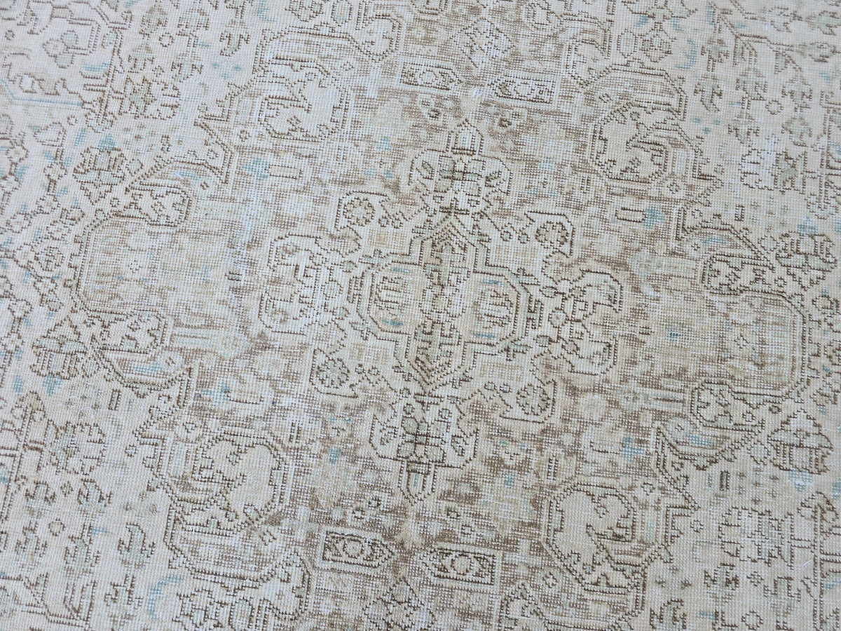 9x12 Classic Vintage Neutral area Rug / Handmade Turkish Oushak Rug