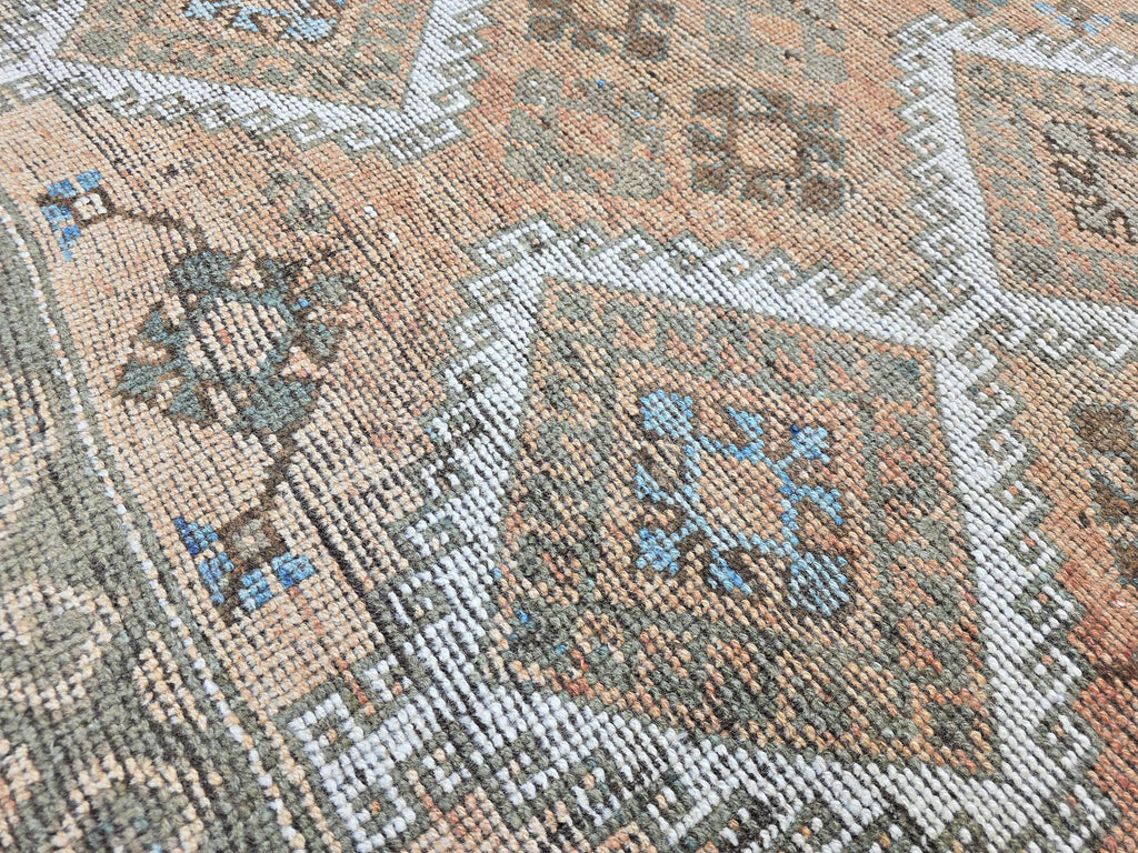 Vintage Turkish Oushak Runner Rug: Handknotted Wool Hallway Rug (4x11)