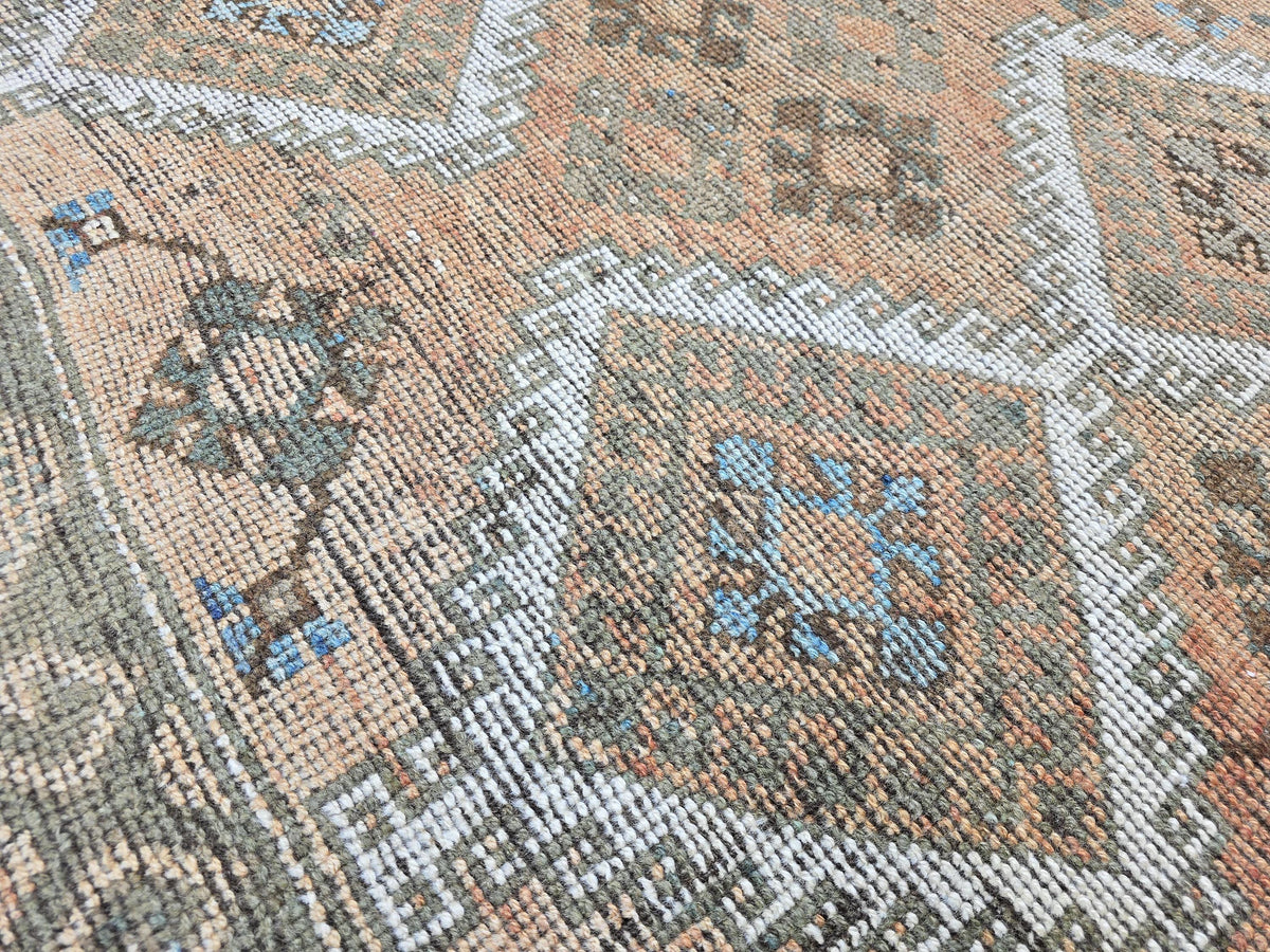 Vintage Turkish Oushak Runner Rug: Handknotted Wool Hallway Rug (4x11)