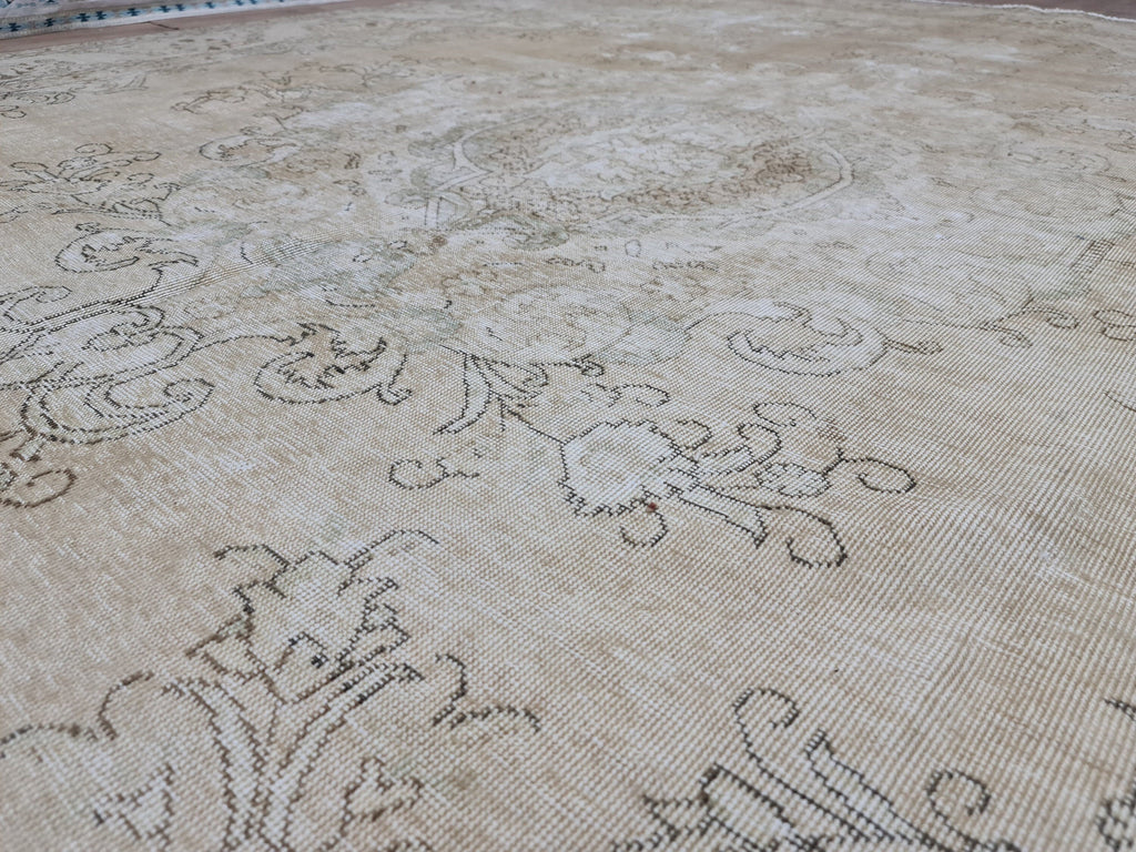 9x12 Modern Oushak Rug / 9.5x12.35 feet /Hand Knotted Wool Carpet/ Oriental Vintage Rug