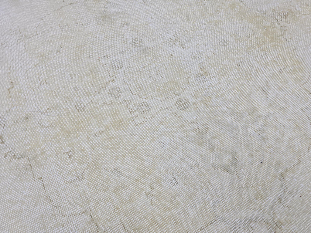 7x10 Cream/Beige Hand Knotted Turkish Area Rug