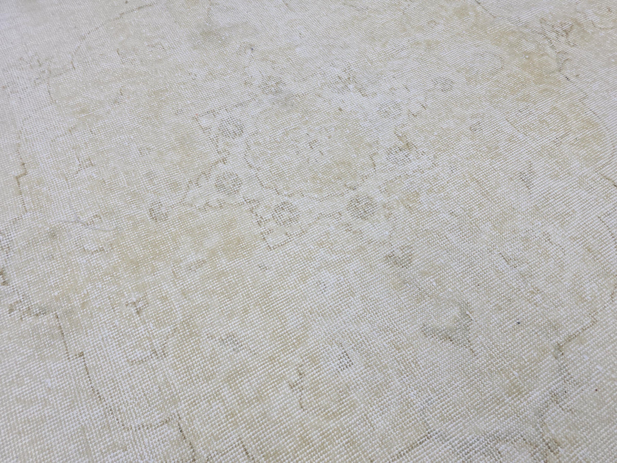 7x10 Cream/Beige Hand Knotted Turkish Area Rug