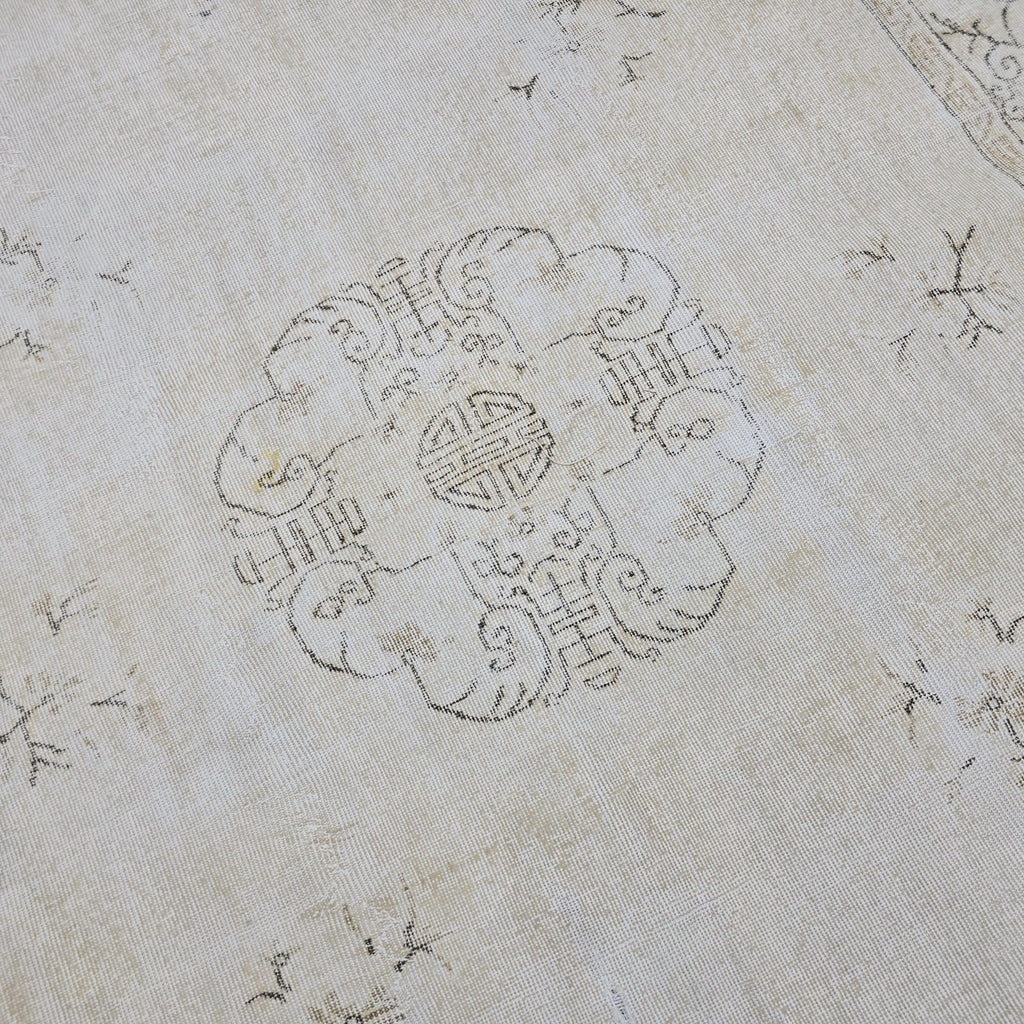 Vintage Oushak Rug 7x10: Hand-Knotted Wool Turkish Area Rug