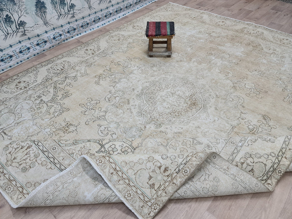 9x12 Modern Oushak Rug / 9.5x12.35 feet /Hand Knotted Wool Carpet/ Oriental Vintage Rug