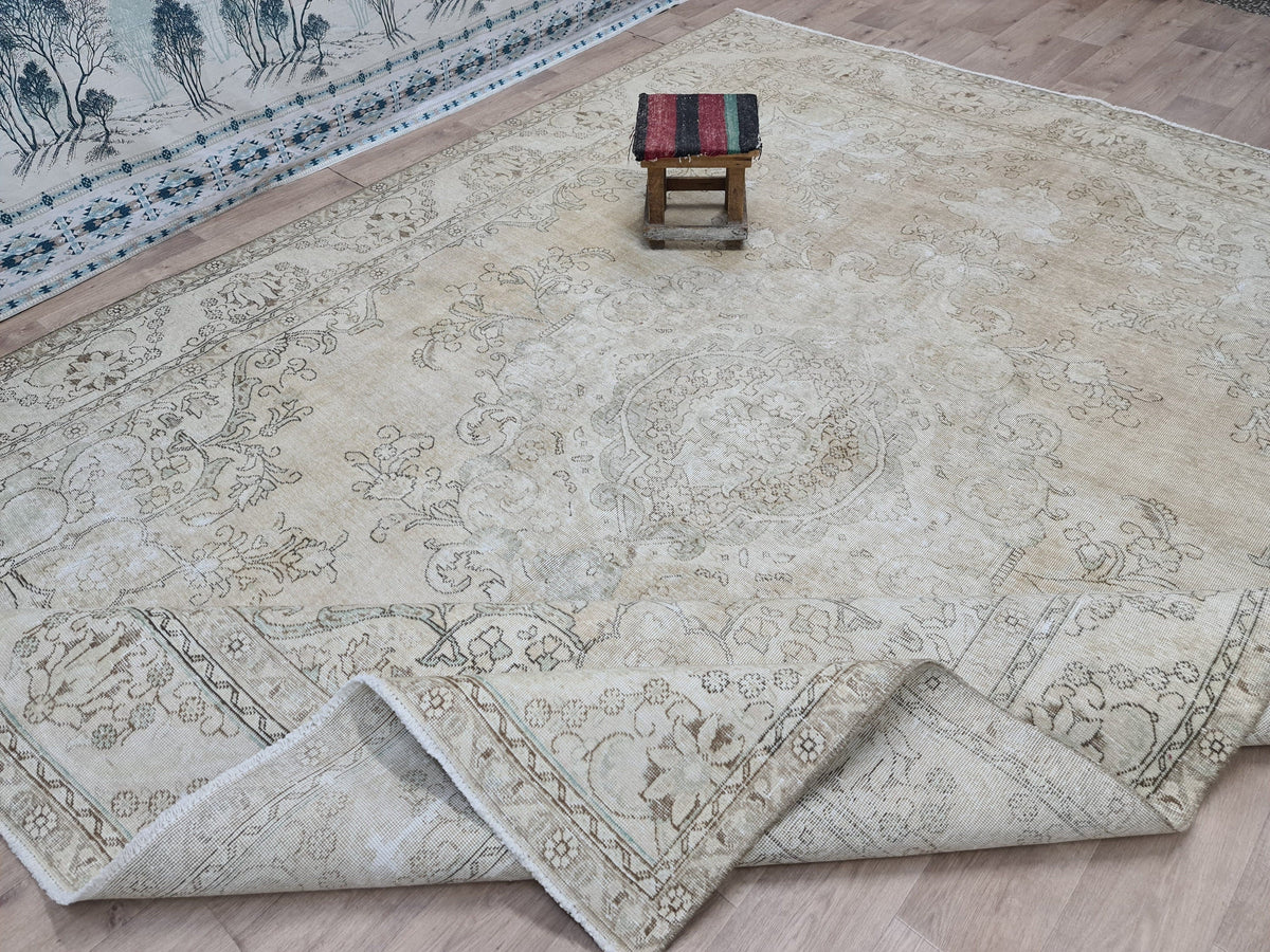 9x12 Modern Oushak Rug / 9.5x12.35 feet /Hand Knotted Wool Carpet/ Oriental Vintage Rug