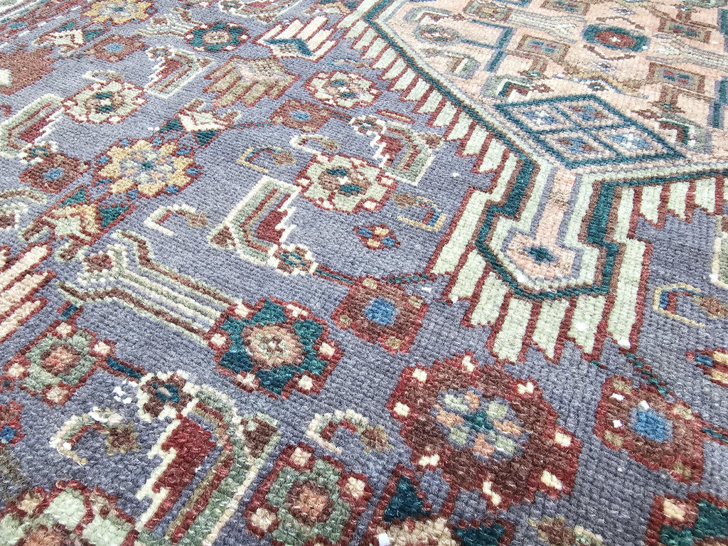 4x11 Classic Vintage Wool Runner Rug Geometric Design Hand Knotted