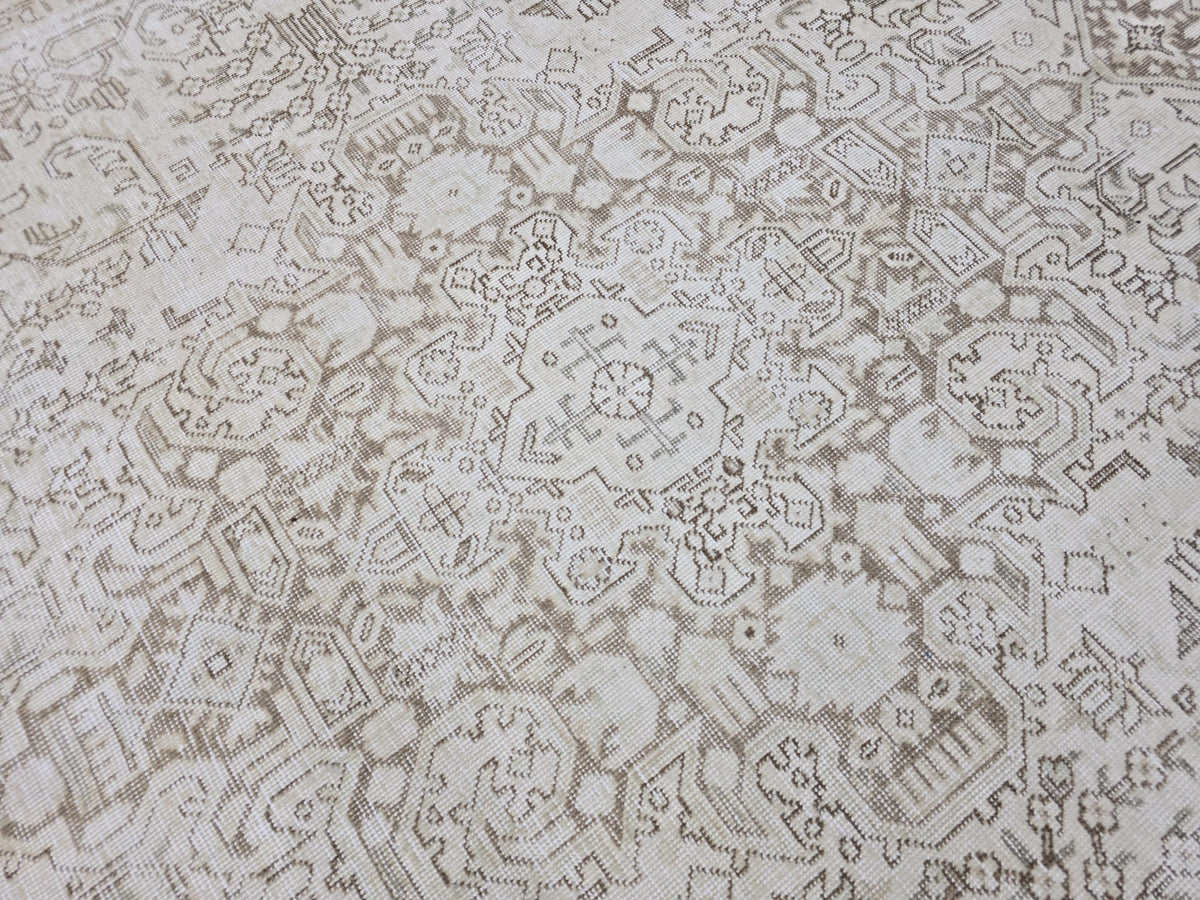 8x11 ft Vintage Turkish Oushak Rug: Hand-Knotted Wool & Cotton Area Carpet