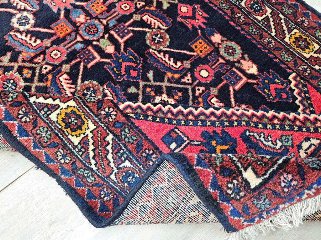 4x10 Vintage Runner Rug: Hand-Knotted wool Oushak Runner, 3.60x10.25 ft