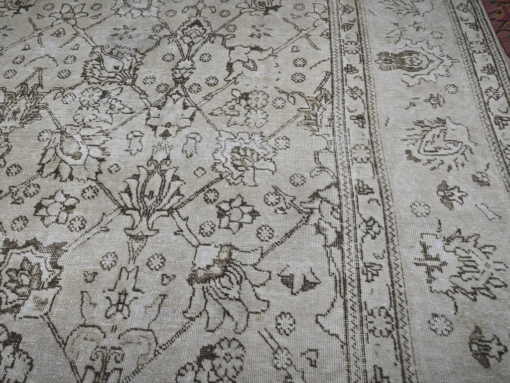 Oversized Vintage Turkish Oushak Rug 11.25x14.35 ft, Handwoven Wool