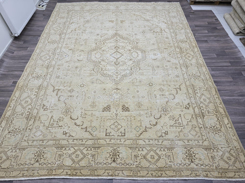 10x13 Oushak Area Rug : Hand Knotted High Quality Neutral Vintage Turkish Carpet