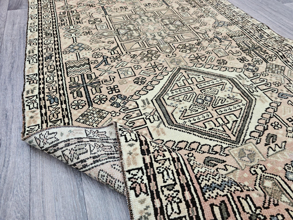 3x11 Antique Wool runner Rug - Vintage Anatolian Runner Rug: Hand-Knotted Geometric Hallway Aisle Runner Rug (3.10x10.80 feet)