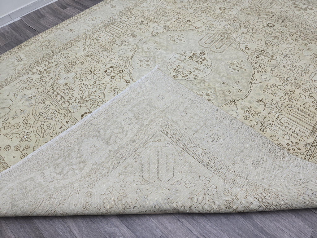9x12 Faded Vintage Turkish Oushak Area Rug /9.30x12.25 feet