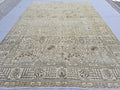 9x12 Oushak Rug Floral Design/ Hand Knotted High Quality Wool Rug/ Neutral Area Rug/ Turkish Rug 9x12/ Antique Turkish Rug/ Beige Rug