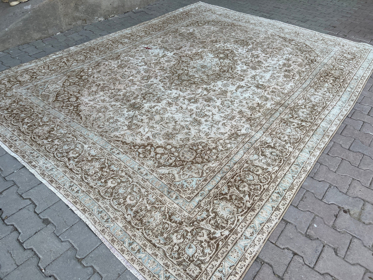 9x12 Wool Oushak Rug: Extra Large Handmade Oriental Carpet