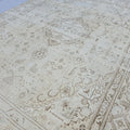 10x12 Neutral Oushak Rug/ Handmade Wool Turkish Rug/ Authentic Oriental Area Rug/ Boho decor Rug/ Anatolian Rug 10x12/ Large rug for Bedroom