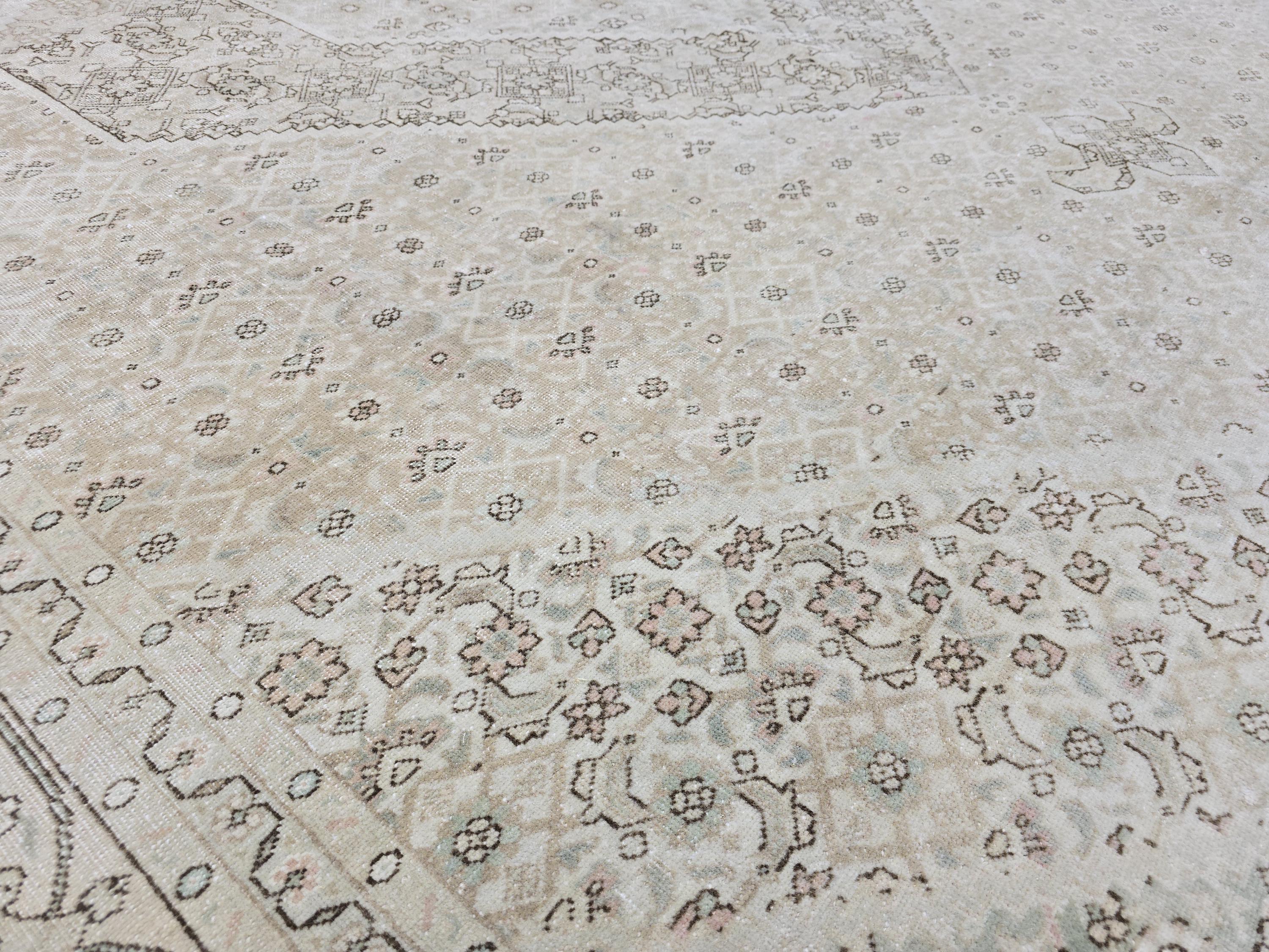 Hand Knotted Vintage Turkish Oushak Rug (9.70 x 12 ft)