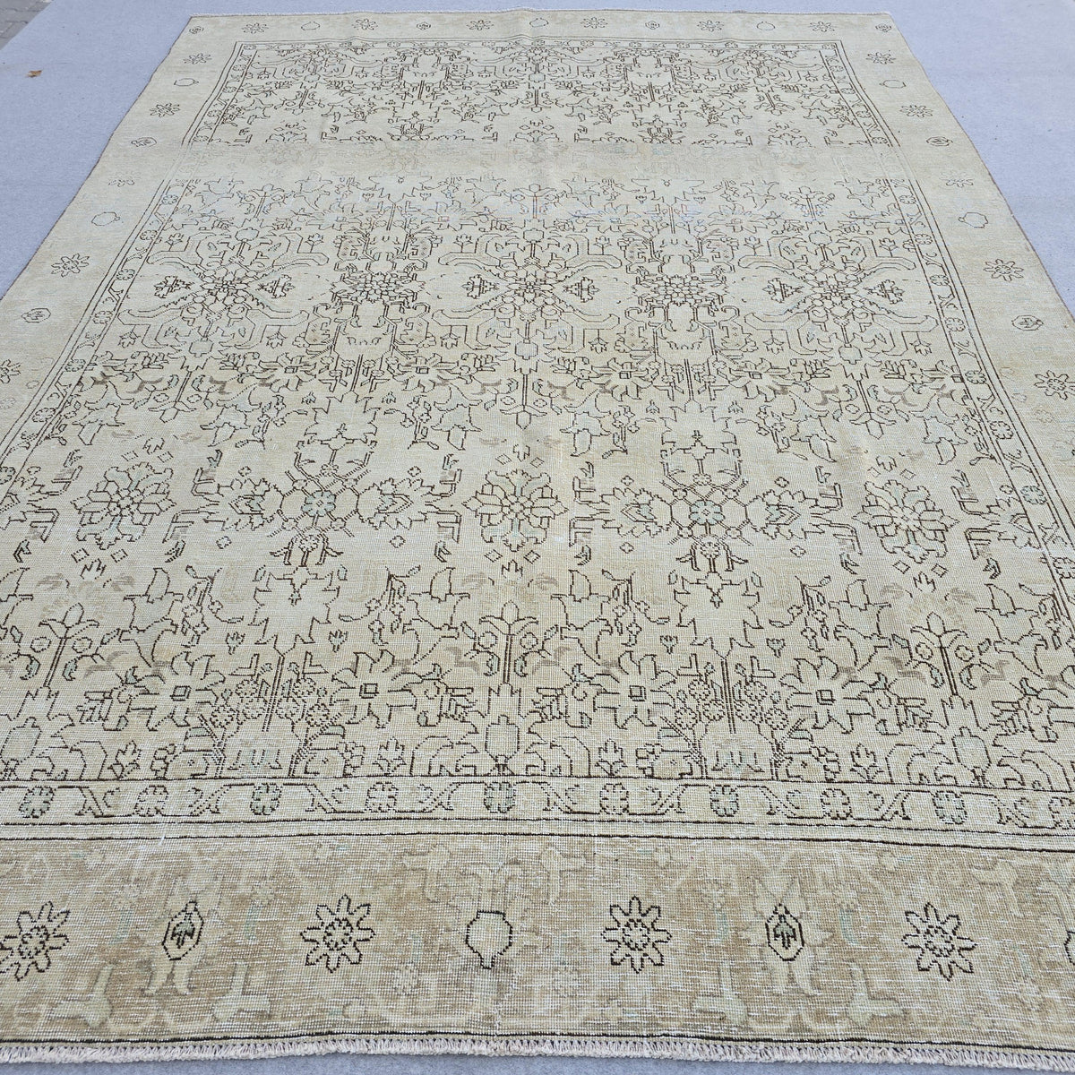 9x12 Oversize Oushak Area Rug/ Handmade Vintage Turkish area Rug for Office and Bedroom, Palace Size Rug
