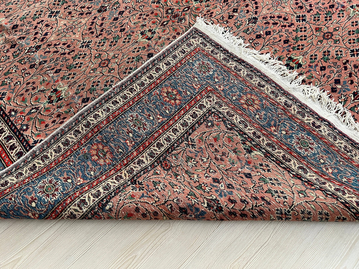 7x10  Vintage Turkish Rug - Hand knotted Floral Design Oushak Rug - Authentic Oriental Anatolian Carpet