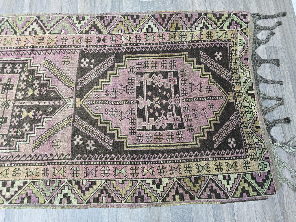 Antique Oushak Runner Rug 4x13
