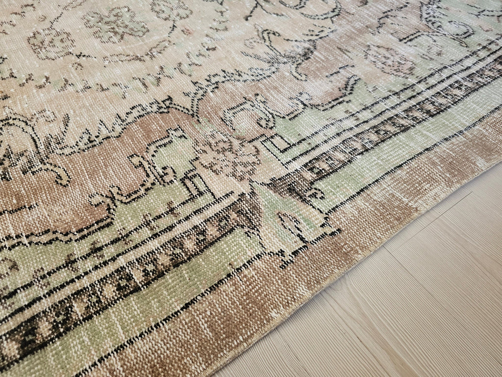 5x9 Handmade Traditional Wool Turkish Area Rug, Authentic Rug for Under Bedroom //4.85x8.75 feet