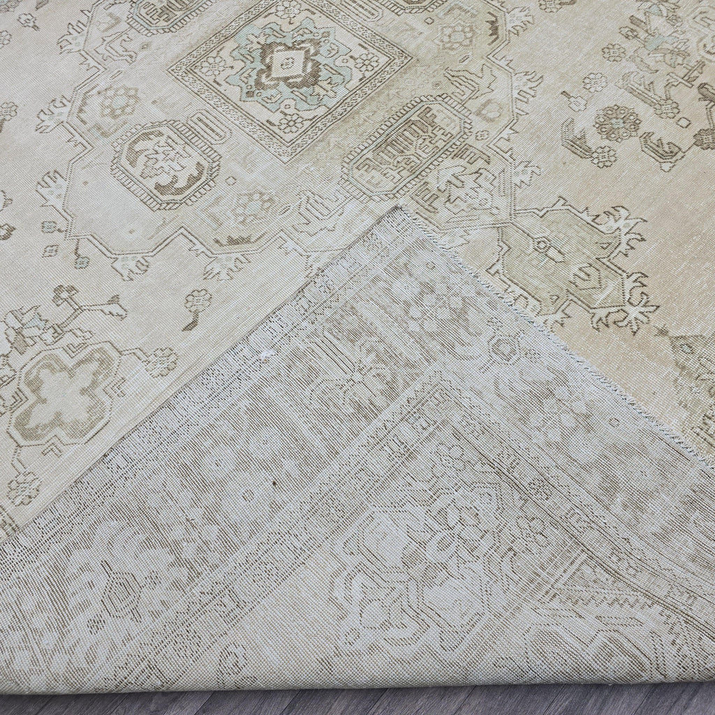 9.5x12.5 ft Antique Mahal Rug: Large Wool Oriental Carpet