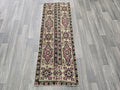 Vintage Patchwork Wool Runner Rug: Handcrafted Traditional Aisle Rug (2x5 ft)