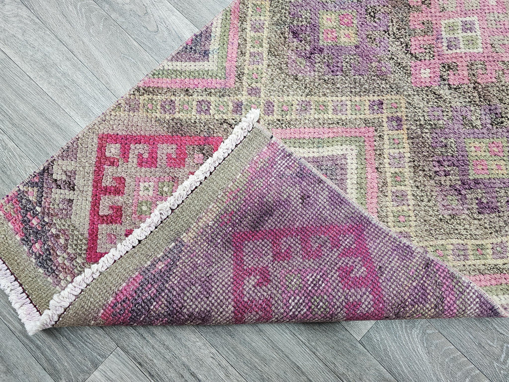 2.25x11 feet Vintage Handmade wool herki Runner traditional