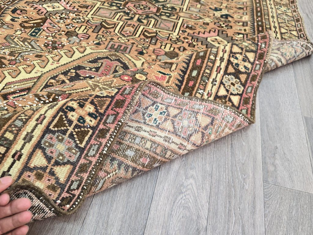 Antique Anatolian Heriz Runner Rug (3.7' x 12.5')