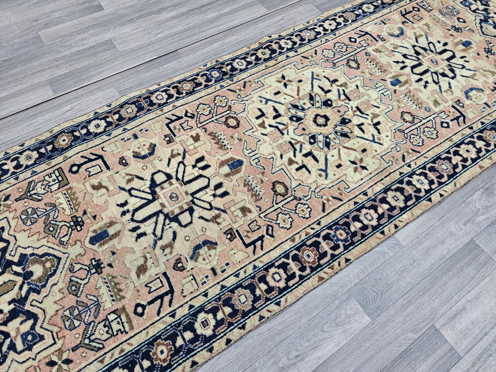3x11 Wool Oushak Runner - Handmade AUthentic rug Runner - Hand-Knotted Muted Runner Rug: Vintage Turkish Entryway Rug (3.20x10.75 feet)