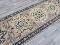 3x11 Wool Oushak Runner - Handmade AUthentic rug Runner - Hand-Knotted Muted Runner Rug: Vintage Turkish Entryway Rug (3.20x10.75 feet)